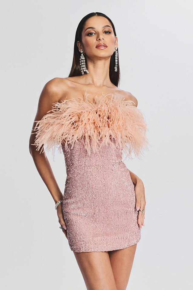 Torin Sequin Feather Dress | Dress In Beauty Torin Sequin Feather Dress | Dress In Beauty
