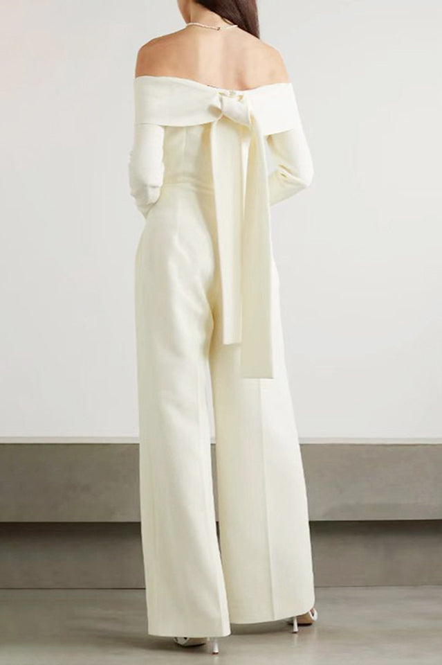 Vesper Off The Shoulder Crepe Jumpsuit | Dress In Beauty Vesper Off The Shoulder Crepe Jumpsuit | Dress In Beauty