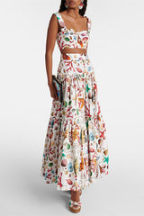 Capri Printed Crop Top & Skirt Set | Dress In Beauty Capri Printed Crop Top & Skirt Set | Dress In Beauty