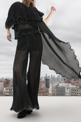 Ruffled Asymmetrical Hem Top & Pants Set | Dress In Beauty Ruffled Asymmetrical Hem Top & Pants Set | Dress In Beauty