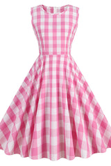 Barbie Movie Margot Pink Plaid Check Dress | Dress In Beauty Barbie Movie Margot Pink Plaid Check Dress | Dress In Beauty