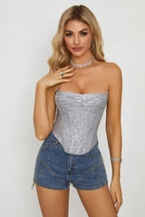 Sequin Strapless Bustier Top | Dress In Beauty Sequin Strapless Bustier Top | Dress In Beauty