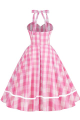 Barbie Movie Margot Pink Plaid Check Dress | Dress In Beauty Barbie Movie Margot Pink Plaid Check Dress | Dress In Beauty