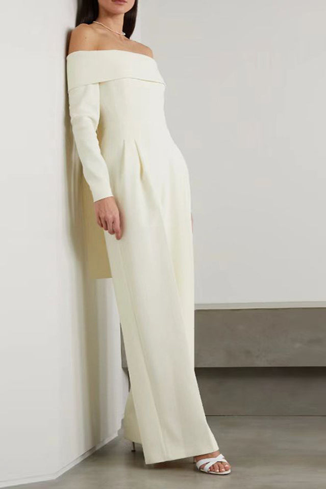 Vesper Off The Shoulder Crepe Jumpsuit | Dress In Beauty Vesper Off The Shoulder Crepe Jumpsuit | Dress In Beauty