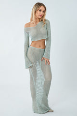 Cutout Cropped Knit & Maxi Skirt Set | Dress In Beauty Cutout Cropped Knit & Maxi Skirt Set | Dress In Beauty