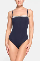 Logo Straight Neck Bodysuit | Dress In Beauty Logo Straight Neck Bodysuit | Dress In Beauty