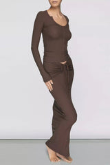 Soft Lounge Ruched Long Skirt | Dress In Beauty Soft Lounge Ruched Long Skirt | Dress In Beauty