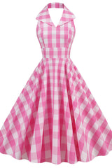 Barbie Movie Margot Pink Plaid Check Dress | Dress In Beauty Barbie Movie Margot Pink Plaid Check Dress | Dress In Beauty