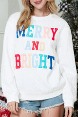 Merry & Bright Quilted Sweatshirt | Dress In Beauty Merry & Bright Quilted Sweatshirt | Dress In Beauty