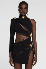 Nude One Shoulder Cutout Bandage Dress | Dress In Beauty Nude One Shoulder Cutout Bandage Dress | Dress In Beauty