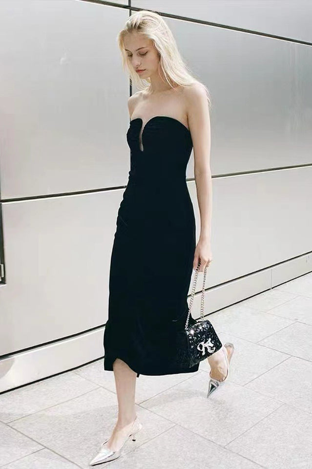 Velvet Strapless Midi Dress | Dress In Beauty Velvet Strapless Midi Dress | Dress In Beauty