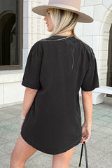 Guitar Slogan Letter Graphic Tee | Dress In Beauty Guitar Slogan Letter Graphic Tee | Dress In Beauty