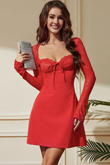 A-Line Lace Mini Dress | Dress In Beauty A-Line Lace Mini Dress | Dress In Beauty