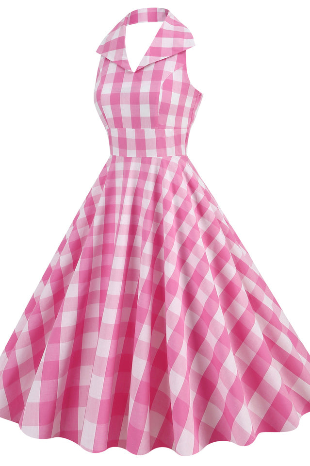 Barbie Movie Margot Pink Plaid Check Dress | Dress In Beauty Barbie Movie Margot Pink Plaid Check Dress | Dress In Beauty