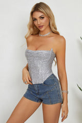 Sequin Strapless Bustier Top | Dress In Beauty Sequin Strapless Bustier Top | Dress In Beauty