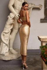 Metallic Bandage Cutout Bodycon Dress | Dress In Beauty Metallic Bandage Cutout Bodycon Dress | Dress In Beauty