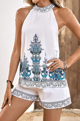 Plus Paisley Print Halter Top & Shorts | Dress In Beauty Plus Paisley Print Halter Top & Shorts | Dress In Beauty