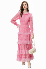 Textured Maxi Dress With Long Sleeves | Dress In Beauty Textured Maxi Dress With Long Sleeves | Dress In Beauty