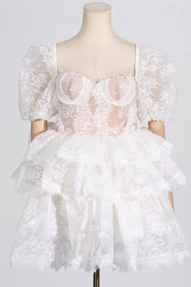 Alix Puff Shoulder Tiered Mini Dress | Dress In Beauty Alix Puff Shoulder Tiered Mini Dress | Dress In Beauty