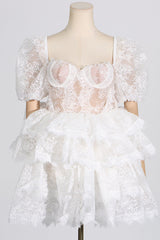 Alix Puff Shoulder Tiered Mini Dress | Dress In Beauty Alix Puff Shoulder Tiered Mini Dress | Dress In Beauty