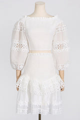 Raina White One-Shoulder Embroidered Set | Dress In Beauty Raina White One-Shoulder Embroidered Set | Dress In Beauty