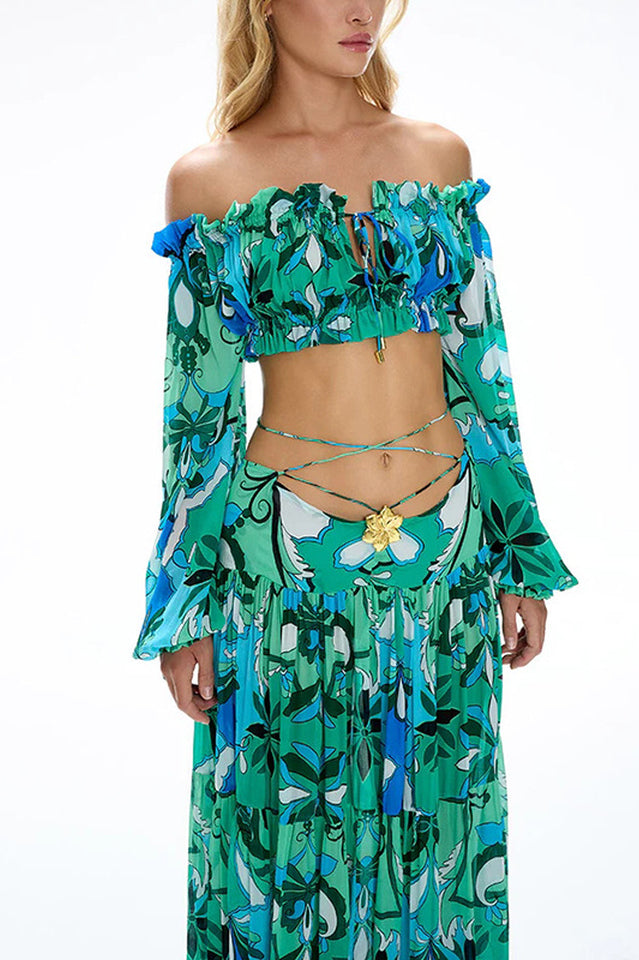 Adelise Off Shoulder Floral Skirt Set | Dress In Beauty Adelise Off Shoulder Floral Skirt Set | Dress In Beauty