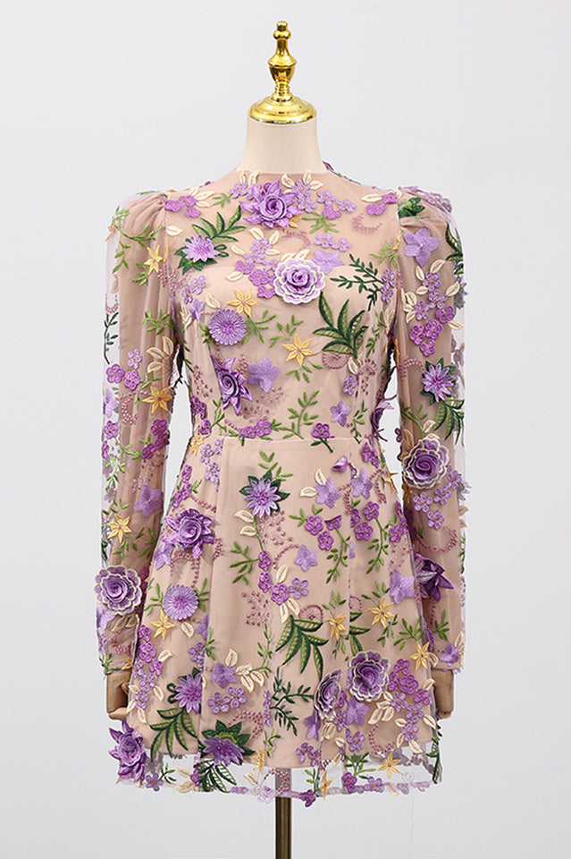 Lara Floral Applique Mini Dress | Dress In Beauty Lara Floral Applique Mini Dress | Dress In Beauty