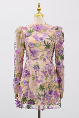 Lara Floral Applique Mini Dress | Dress In Beauty Lara Floral Applique Mini Dress | Dress In Beauty