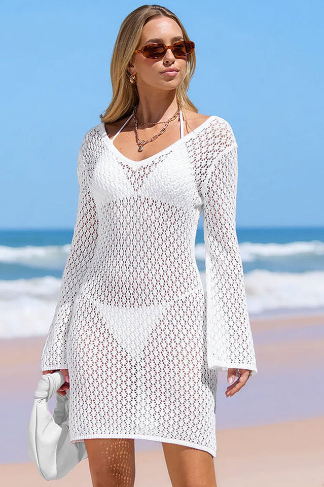Malibu Bliss White Cover-Up Mini Dress | Dress In Beauty Malibu Bliss White Cover-Up Mini Dress | Dress In Beauty