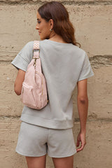 Solid Textured Drawstring Shorts Set | Dress In Beauty Solid Textured Drawstring Shorts Set | Dress In Beauty