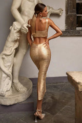 Metallic Bandage Cutout Bodycon Dress | Dress In Beauty Metallic Bandage Cutout Bodycon Dress | Dress In Beauty