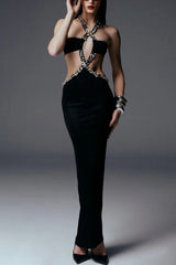 Alma Diamante Cutout Halter Maxi Dress | Dress In Beauty Alma Diamante Cutout Halter Maxi Dress | Dress In Beauty