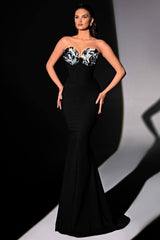 Strapless 3D Floral Maxi Dress | Dress In Beauty Strapless 3D Floral Maxi Dress | Dress In Beauty