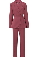 Lace Up Belt Waist Blazer Pants Suit | Dress In Beauty Lace Up Belt Waist Blazer Pants Suit | Dress In Beauty