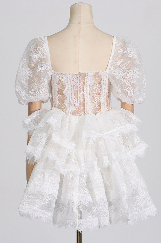 Alix Puff Shoulder Tiered Mini Dress | Dress In Beauty Alix Puff Shoulder Tiered Mini Dress | Dress In Beauty