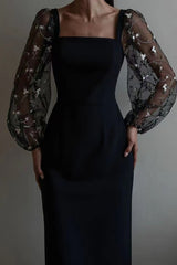 Embroidery Sheer Elegant Midi Dress | Dress In Beauty Embroidery Sheer Elegant Midi Dress | Dress In Beauty