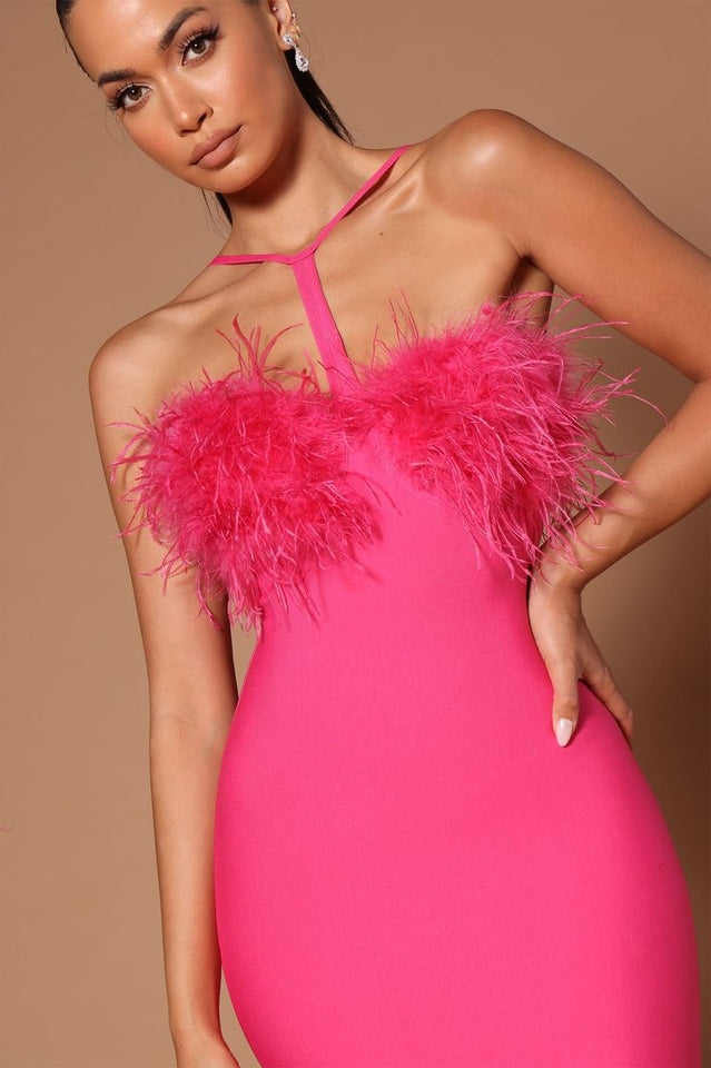 Feather Halter Mini Dress | Dress In Beauty Feather Halter Mini Dress | Dress In Beauty