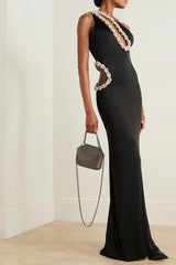 One Shoulder Crystal Chain Detail Dress | Dress In Beauty One Shoulder Crystal Chain Detail Dress | Dress In Beauty