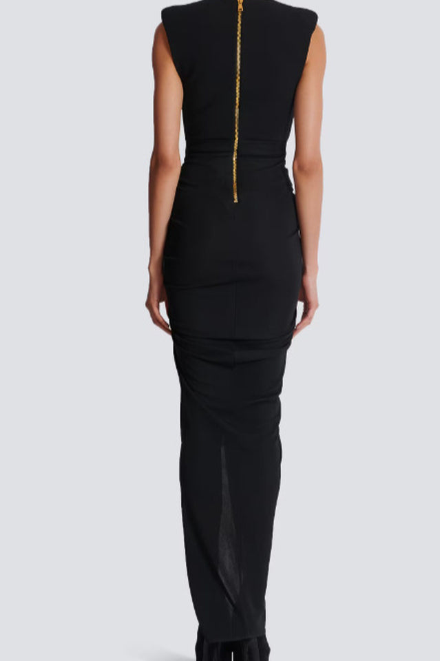 Button Detail Draped Maxi Dress | Dress In Beauty Button Detail Draped Maxi Dress | Dress In Beauty