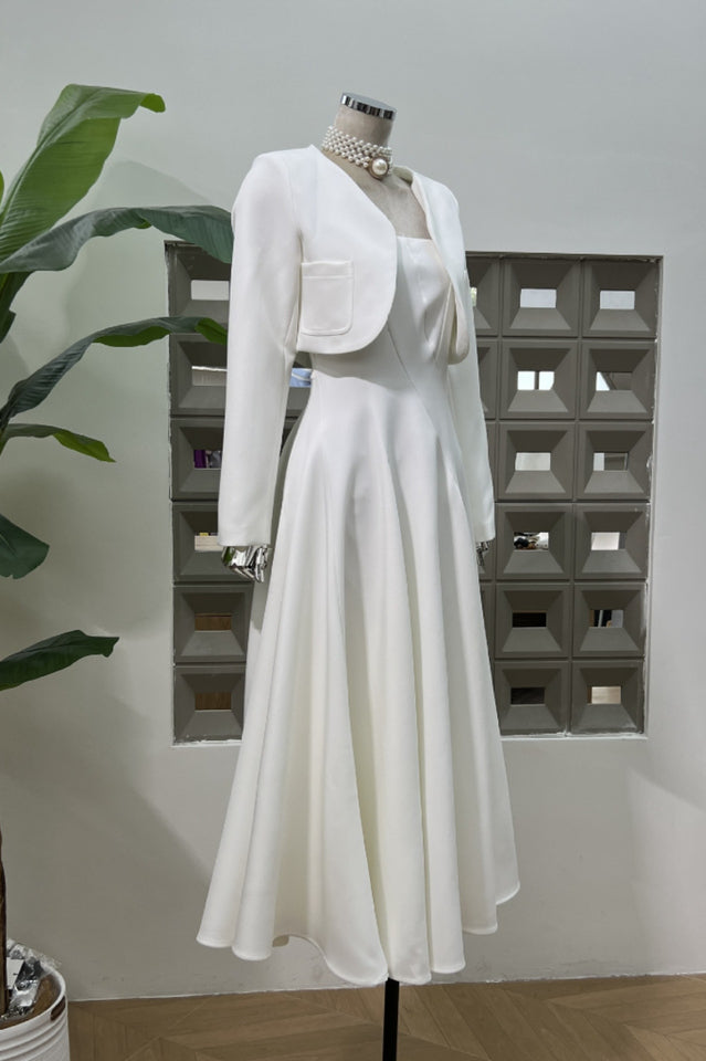 Cora Cropped Jacket + Midi Dress Set | Dress In Beauty Cora Cropped Jacket + Midi Dress Set | Dress In Beauty