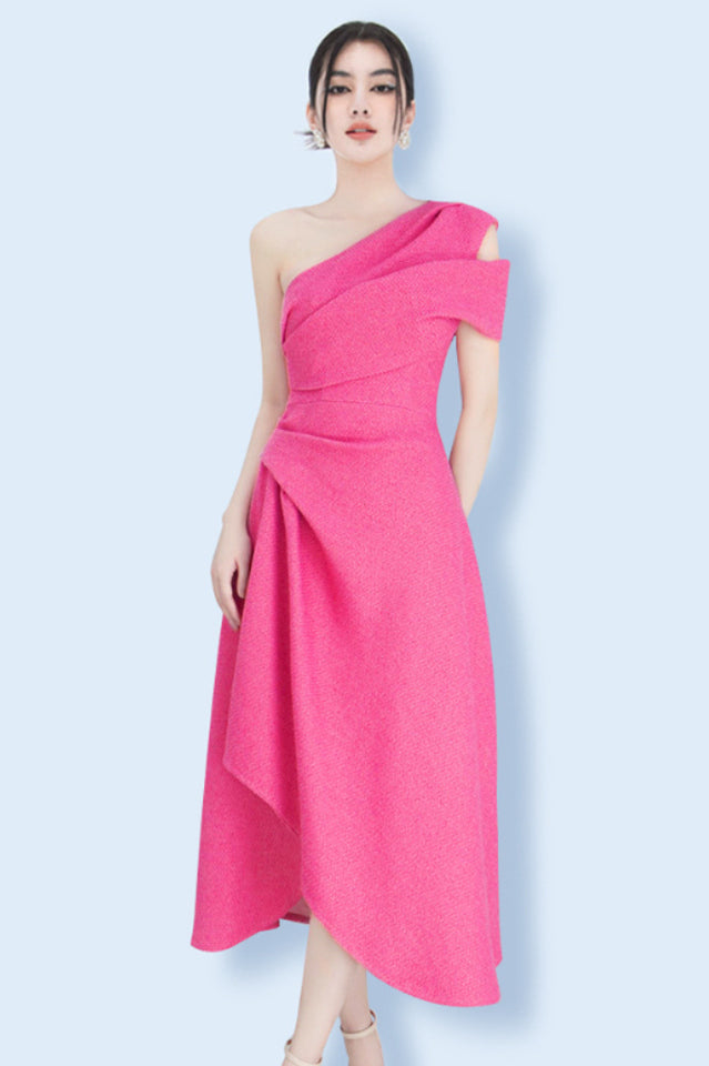 Silvie One Shoulder Midi Asymmetric Dress | Dress In Beauty Silvie One Shoulder Midi Asymmetric Dress | Dress In Beauty