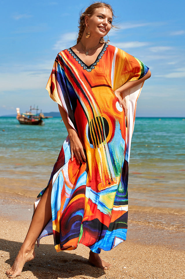 Tropical Pattern Kimono Blouse ( 29 Colors ) | Dress In Beauty Tropical Pattern Kimono Blouse ( 29 Colors ) | Dress In Beauty