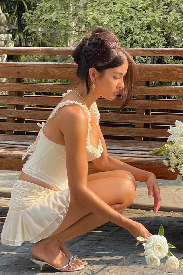 Amelia Corset Lace Up Ruffle Skirt Set | Dress In Beauty Amelia Corset Lace Up Ruffle Skirt Set | Dress In Beauty