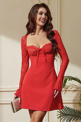 A-Line Lace Mini Dress | Dress In Beauty A-Line Lace Mini Dress | Dress In Beauty