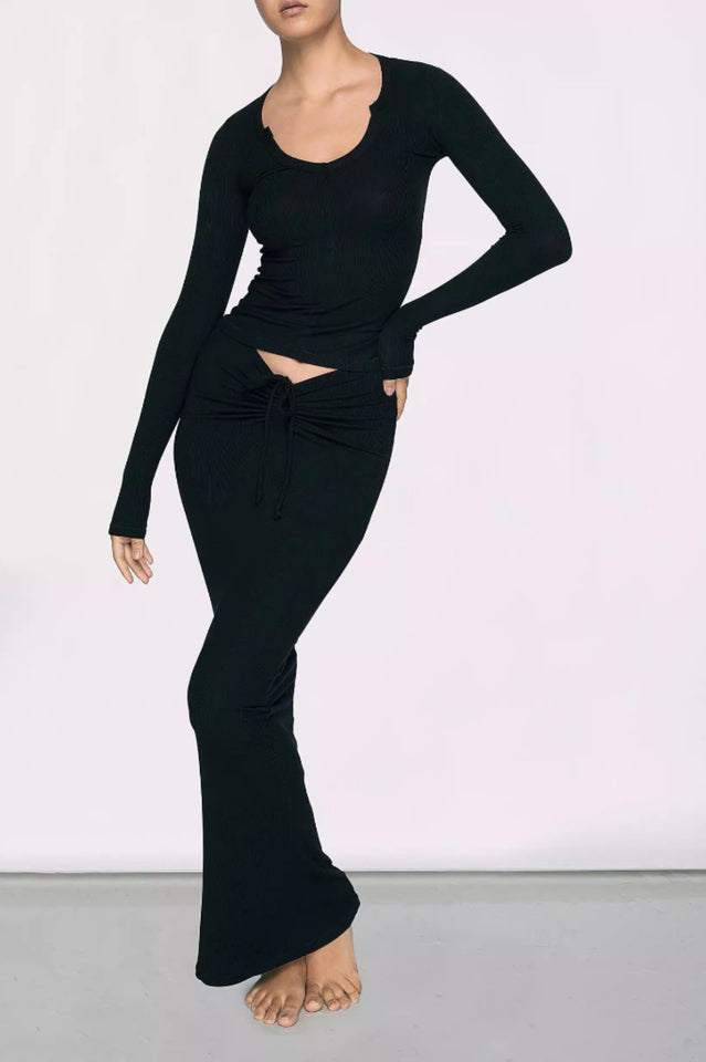 Soft Lounge Ruched Long Skirt | Dress In Beauty Soft Lounge Ruched Long Skirt | Dress In Beauty