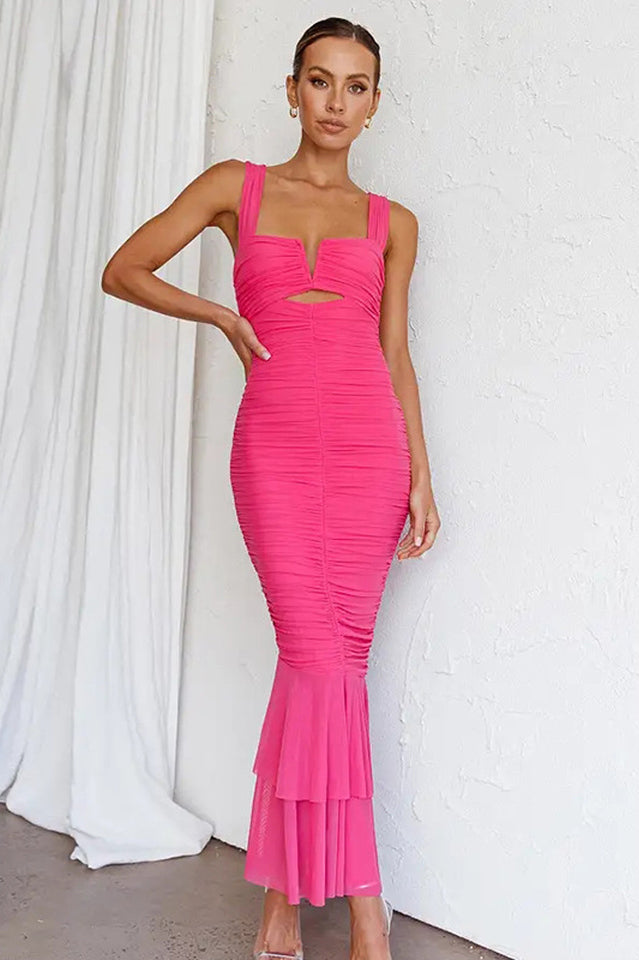 Nadia Ruched Fishtail Maxi Dress | Dress In Beauty Nadia Ruched Fishtail Maxi Dress | Dress In Beauty