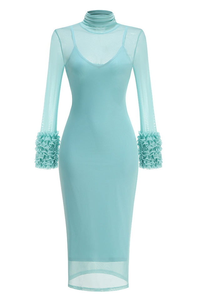 High Neck Mesh Midi Dress | Dress In Beauty High Neck Mesh Midi Dress | Dress In Beauty