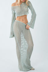 Cutout Cropped Knit & Maxi Skirt Set | Dress In Beauty Cutout Cropped Knit & Maxi Skirt Set | Dress In Beauty