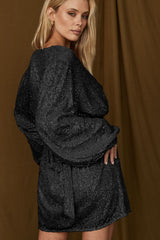 Puff Sleeve Sequin Mini Dress | Dress In Beauty Puff Sleeve Sequin Mini Dress | Dress In Beauty