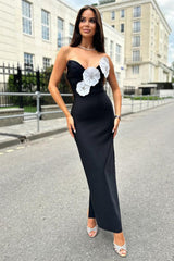 White Flower Embellished Maxi Dress | Dress In Beauty White Flower Embellished Maxi Dress | Dress In Beauty